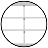 ventilation trims, plastic, with fixing clips, with louvres