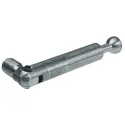 Mitre-joint connector, with joint, for installation on one side, M6 thread