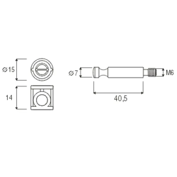 Screw for connector F-7300