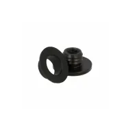 Fixing cap, for hinge "Easy", M6, 20x9mm, stainless steel, black