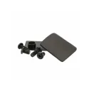 Front cover "Easy" for glass door fixing, 55x30mm, zamak, black