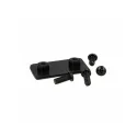 Front cover "Easy" for glass door fixing, 55x30mm, zamak, black