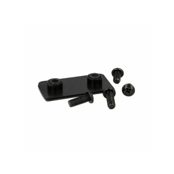 Front cover "Easy" for glass door fixing, 55x30mm, zamak, black
