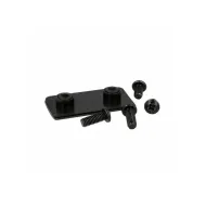 Front cover "Easy" for glass door fixing, 55x30mm, zamak, black