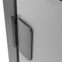 Front cover "Easy" for glass door fixing, 55x30mm, zamak, black