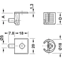 Cabinet connector, Tab 18, with tensioner