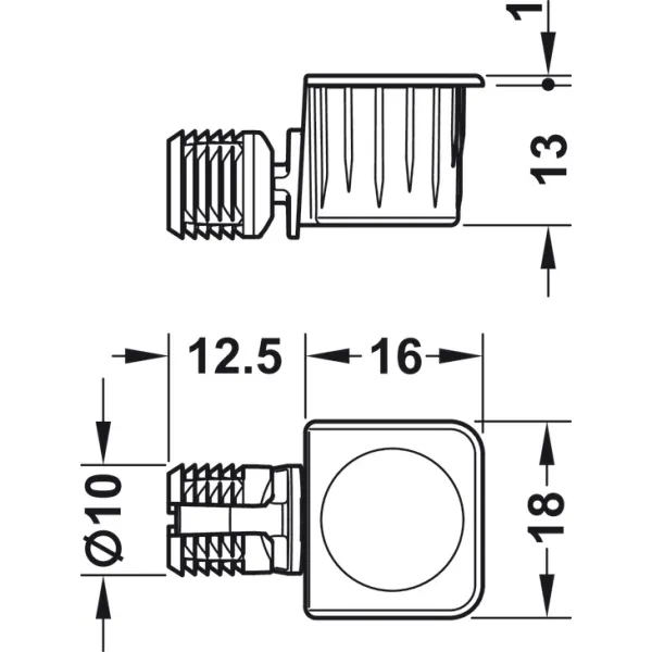 Cabinet connector, Häfele Ixconnect Tab 15 T