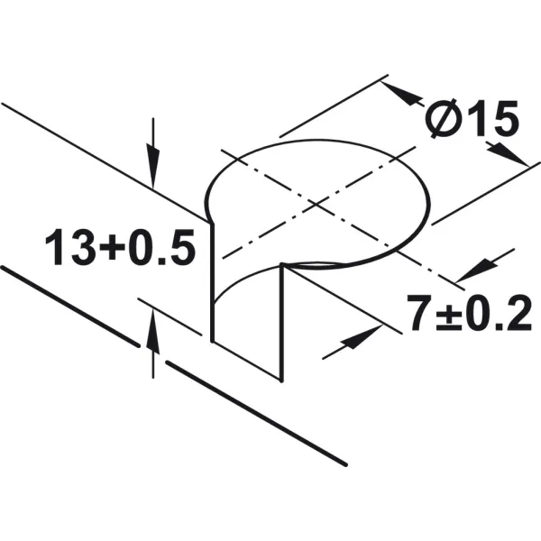 Cabinet connector, Häfele Ixconnect Tab 15 T