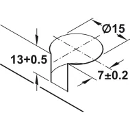 Cabinet connector, Häfele Ixconnect Tab 15 T