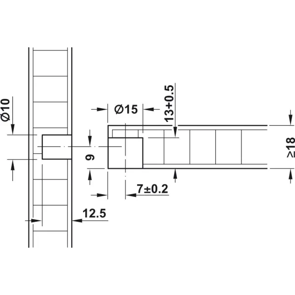 Cabinet connector, Häfele Ixconnect Tab 15 T
