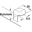 Jungtis RAFIX 20x14,2mm, balta be lankelio S19mm,