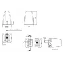 Partition panel clamp TOP FIX 4-8mm black