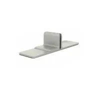 Partition panel support clamp, aluminum, 6-8mm (2 pcs), silver painted
