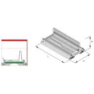 Dish rack universal W800mm chrome