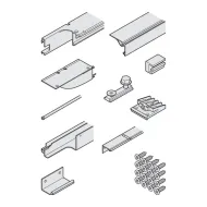 Profilių komplektas HAWA Folding Concepta III 2 durims, aliuminis, dešinė