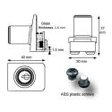 Glass door lock SQUARE, for single doors, 4-6mm glass, alu finish, key alike
