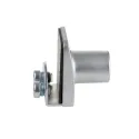 Glass door lock SQUARE, for single doors, 4-6mm glass, alu finish, key alike