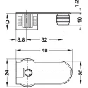 Jungtis RAFIX 20x14,2mm, balta su lankeliu S19mm,