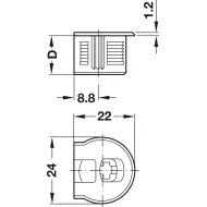 Jungtis RAFIX 20x14,2mm, klevas su lankeliu S19mm,