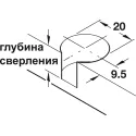 Connector housing, Rafix 20 N system, without dowel, zinc alloy, with ridge