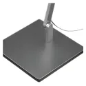 Baseplate for Roxxane Office luminaire, steel, matt silver