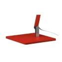 Baseplate for Roxxane Office luminaire, steel, matt red (neon)