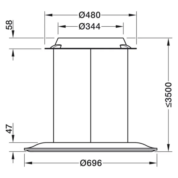 Šviestuvas PAD LOUNGE su akustine medžiaga, juodo rašalo spalva /juodmedžio pelenai