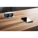 RB ištraukiamas 2xSchuko+USB krov. matinis chromas laidu L3000mm