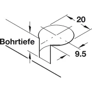 Jungtis RAFIX 20x12,7mm, pilka be lankelio S16mm,