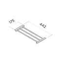 Insert for pants MODUS Closet 175x442mm, dark brown metallic