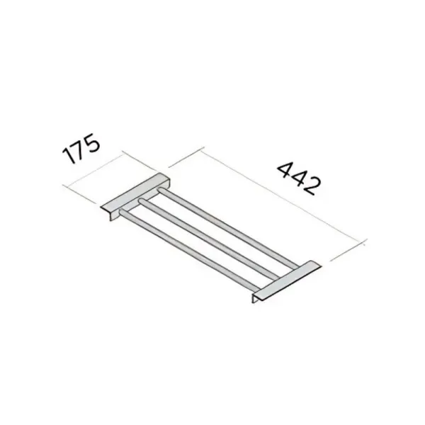 Insert for pants MODUS Closet 175x442mm, dark brown metallic