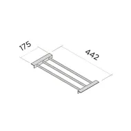 Įdėklas kelnėms MODUS Closet 175x442mm, tamsi ruda metallic
