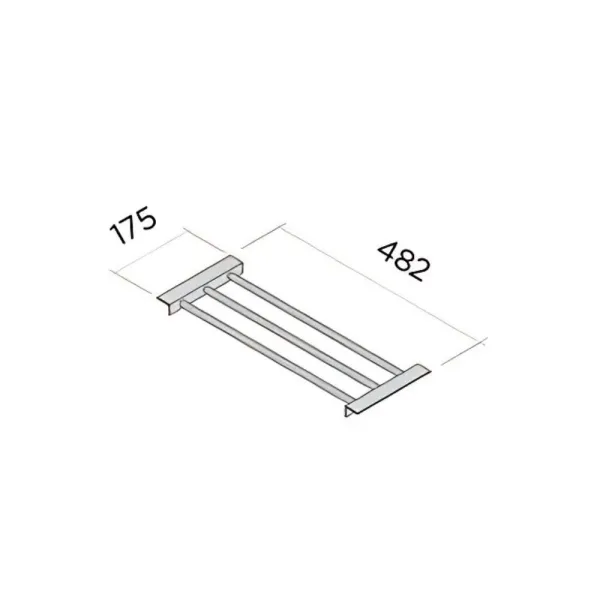 Insert for pants MODUS Closet 175x482mm, dark brown metallic