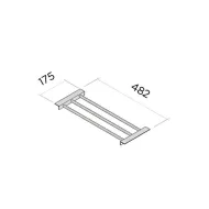 Įdėklas kelnėms MODUS Closet 175x482mm, tamsi ruda metallic