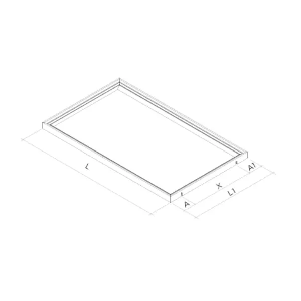 Shelf frame MODUS D500/520mm, W900-1199mm, dark brown metallic