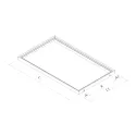 Lentynos rėmas su 1 LED MODUS G500-520mm, P450-599mm, tamsi ruda metallic