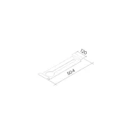 Insert for glasses MODUS Kitch 100x441mm, dark metal brown