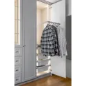 Pull-down wardrobe rail W545mm-700mm, white