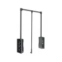 Pull-down wardrobe rail W645mm-910mm, gray