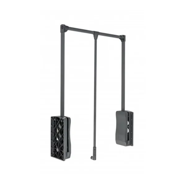 Pull-down wardrobe rail W645mm-910mm, gray