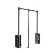 Pull-down wardrobe rail W875mm-1200mm, gray