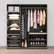 Drawer with metal basket W900mm with soft closing, gray anthracite