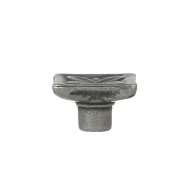 Handle retro 33x33mm aged tin 