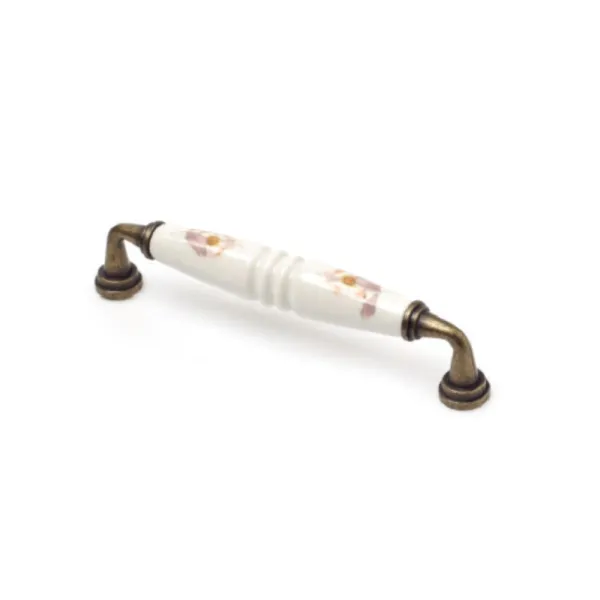 Handle CC128mm L144mm retro bronze ceramic