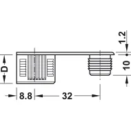 Jungtis RAFIX 20x14,2mm, balta S19mm,