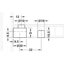 Jungtis RAFIX 20x14,2mm, balta S19mm,