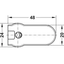 Connector housing, Rafix 20 N system, without dowel, zinc alloy, with ridge