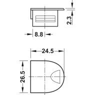 Connector housing, Rafix Tab 20, plastic, with sliding cover cap