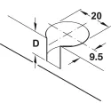Connector housing, Rafix Tab 20, plastic, with sliding cover cap