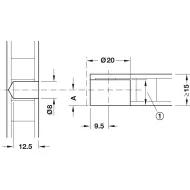 Jungtis ONEFIX 20x15mm, 8x12,5mm, klevas